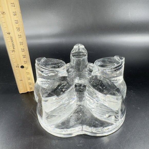 Yama Glass Solid Glass Warmer Stand for Teapot Clear Glass Pillar Candle Holder - Picture 3 of 10